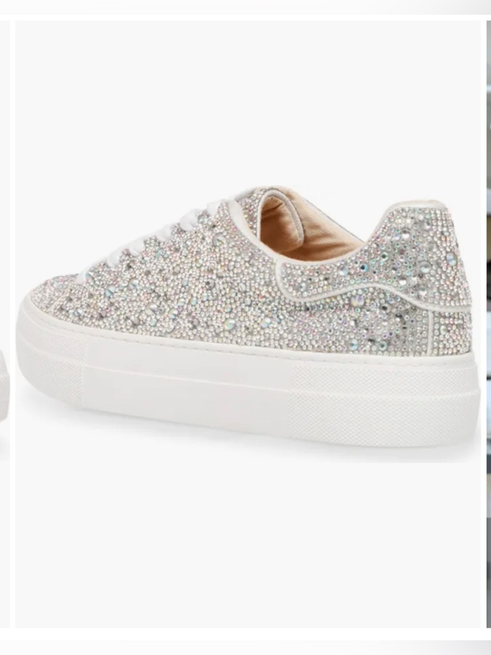 Betsey Johnson Sidny Crystal Pave Platform Sneaker size 7 - Picture 2 of 10